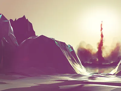 I gave my soul for this dying world abstract brush cinema 4d composite glacier light mountain scattering trailer