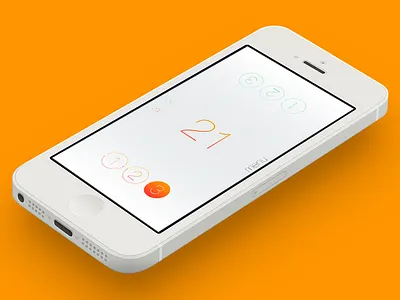 Game Numbers Project 7 clean color game ios ios7 iphone minimalist number project ui