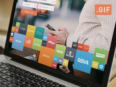 Marketing Landing Page conversion flar flat gif home jobandtalent landing logos marketing mobile page rate