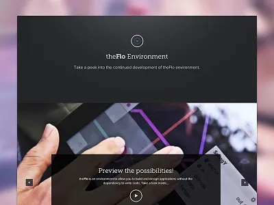 theFlo black code dark kickstarter noflo preview purple site story theflo ui