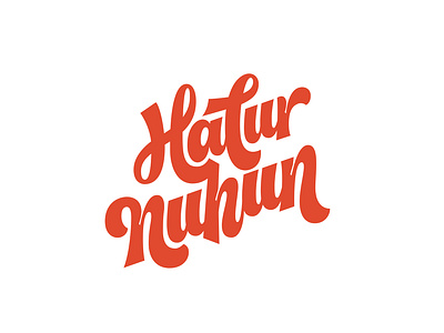 Hatur Nuhun Lettering font graphic design hand lettering lettering logo logotype retro type typography