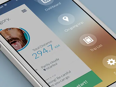 sidebar blur iphone menu sidebar