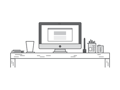 Illustration | Pre-Awesomeness Workspace brand branding design desk focus lab icon illustration illustrator space workspace