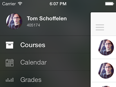 Menu app ios ios7 iphone menu