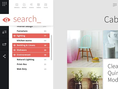 Luci Visual Curation Filters filters icons interface luci visual curation