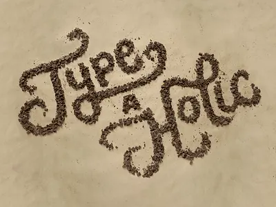 Typeaholic brown chocolate food food type food typography hand lettering illustration lettering paper script type typography