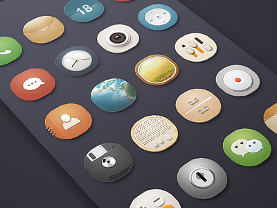 icons..keep on calculator dachang disk documents icons music note radio settings ui video wechat