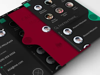 Drop Calling animation app call gif mobile ui