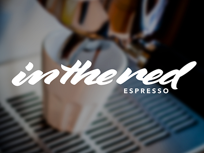 In the Red Espresso Logotype branding lettering logo logotype script type typography vector