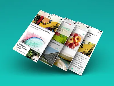 Zite & iOS7 app apple apps flat ios ios7 ipad iphone redesign template ui zite