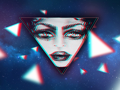 Dimensional snap design drawing mixed media