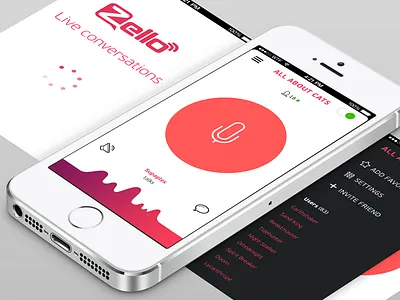 Zello app conversation ios ios7 mockup redesign ui zello