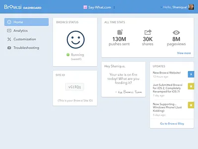 Dashboard Homepage analytics cards dashboard dashboard homepage dropdown minimal nav redesign stats ui web design website