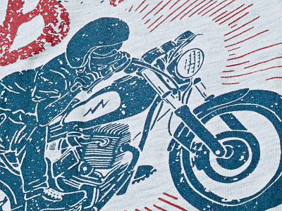 Born to ride bike illustration lettering t shirt