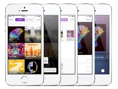 WIP Concert App 7 app concert ios music ui