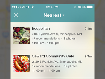 List View design flat flat design ios ios 7 ios7 list list view location mobile ui