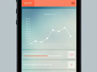 Spndr Dribbble app app design apple finance flat interface ios7 iphone ui