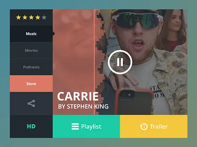 Music Widget Freebie dribbbler freebie interloop music music widget player psd team interloop ui ux