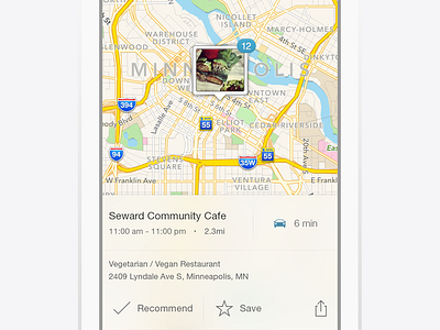 Location View blur design flat flat design ios 7 location map mobile reccomend ui venue