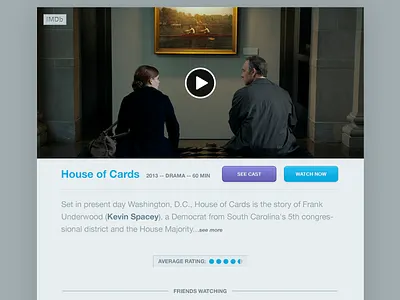 IMDB Widget almost flat imdb interface layout minimal movies photoshop redesign ui widget