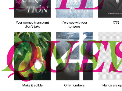In the Question iteration poster print typography