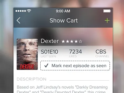 Show view alternative app ios ios 7 iphone minimal showy tv shows