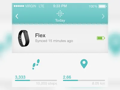 Fitbit iOS 7 Redesign app fitbit ios7 iphone redesign