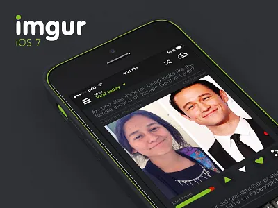 Imgur - iOS 7 ( Concept ) 5 5c 5s app imgur ios ios7 iphone new share sleek social