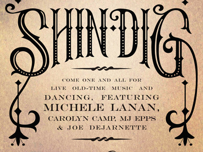 Square Dance Invitation design invitation lettering shindig western