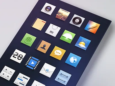 <Two Pixes> camara market music note phone picture record theme video