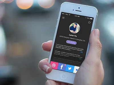 Profile Page app ios7 profile