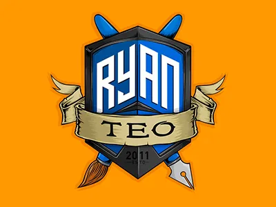 Shield Emblem Logo Illustration adobe ai emblem illustration logo photoshop ps ribbon shield