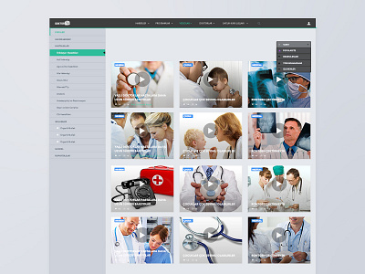 video doctor flat sidebar stats thumbnail ui video web