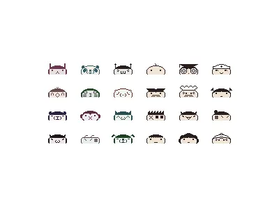 Akira's Emoticons family emoticon family icon pixel zoo
