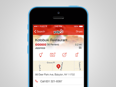 Yelp iOS 7 interface ios ios 7 iphone yelp