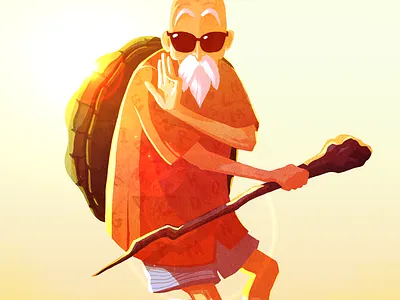 Master Roshi animation anime cartoon dragon ball drawing grandpa illustration master roshi roshi. character