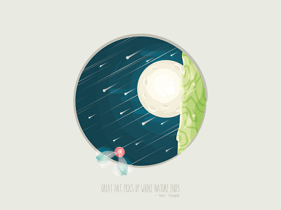 Where nature ends art fairy fantasy illustration nature stars wood
