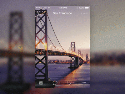 iOS 7 Gallery Comments Animation animation blur comment comments gallery image ios7 like