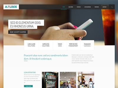 Azurix Home dosis home homepage landing page web design webdesign