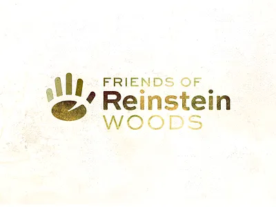 Friends Of Reinstein Woods brand conservation hand icon identity lily pad logo