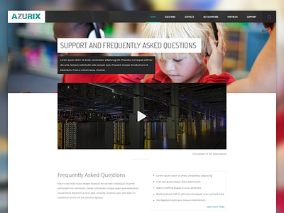 Azurix Faq clean dosis faq faqs web design webdesign white