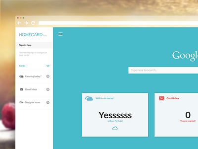 Side project card flat homepage menu navigation osx sidemenu sideproject web yosemite