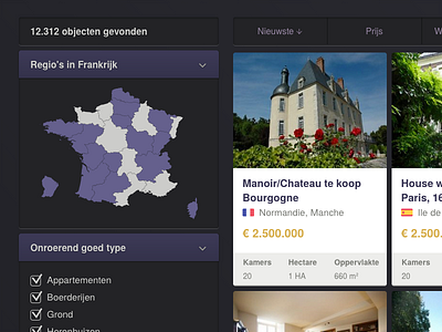 Filter houses corporate dark eps filters flags map pricing region selection ui vector