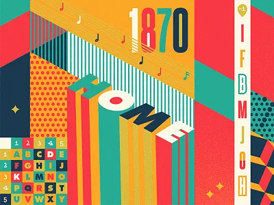 Mural color mural music pattern puzzle shapes stars texture type