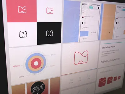 Musio Identity app app icon board color logo music musio playlist queue ui