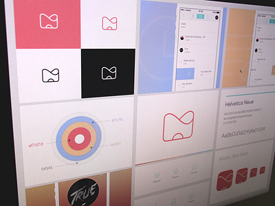 Musio Identity app app icon board color logo music musio playlist queue ui