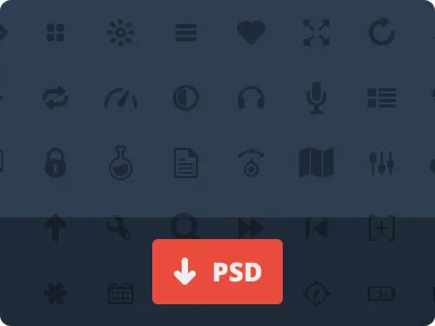 50 Glyphs [PSD] freebie glyphs icon psd