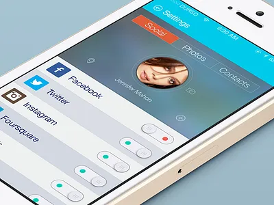 Settings flat interface ios7 minimal navigation settings ui ux