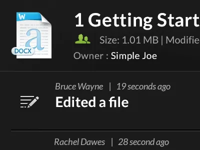 Filespace app comments dark docx files interface ios mobile ui