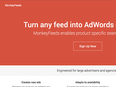 MonkeyFeeds bootstrap css flat html landing page